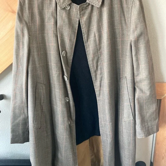 Vintage Plaid Women's Winter Coat with Removable Fleece Lining Sz XL - Picture 1 of 12